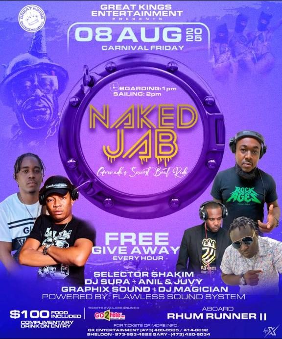 NAKED JAB - Grenada's Sexiest Boat Ride