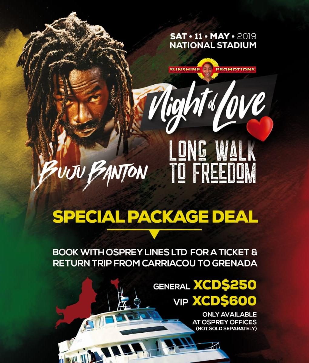 SUNSHINE PROMOTIONS AND OSPREY LINES LTD PARTNER TO SPREAD BUJU LOVE TO THE SISTER ISLES