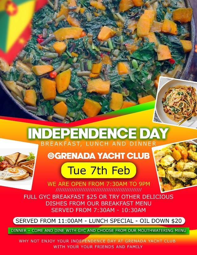 GYC Independence day Breakfast Lunch and Dinner