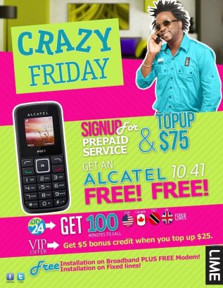 Crazy Friday Offer at LIME Grenada