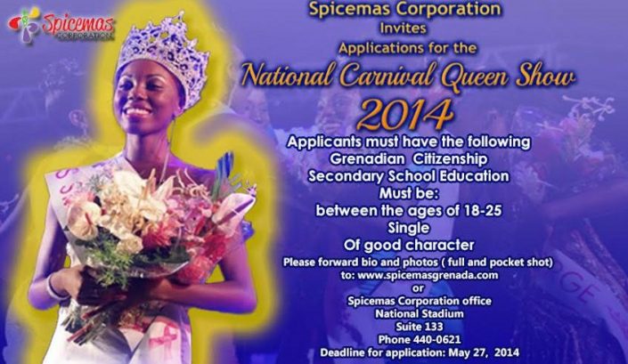 Spicemas Corporation Invites Applications for the National Carnival Queen Show 2014 - Call 440-0621