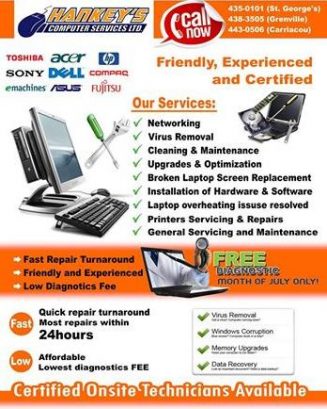 For the Month of July, get your PC diagnosed for FREE @ Hankey's Computer Store.