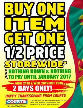 COURT BOGO 50% OFF is on STOREWIDE! Shop on Oct 24th & 26th pay nothing til Jan 17th