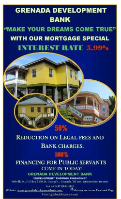 Home mortgage special at the GDB interest rate 5.99%. Call today on 440-2382