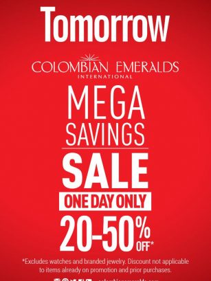 Mega Savings Sale at Colombian Emeralds International
