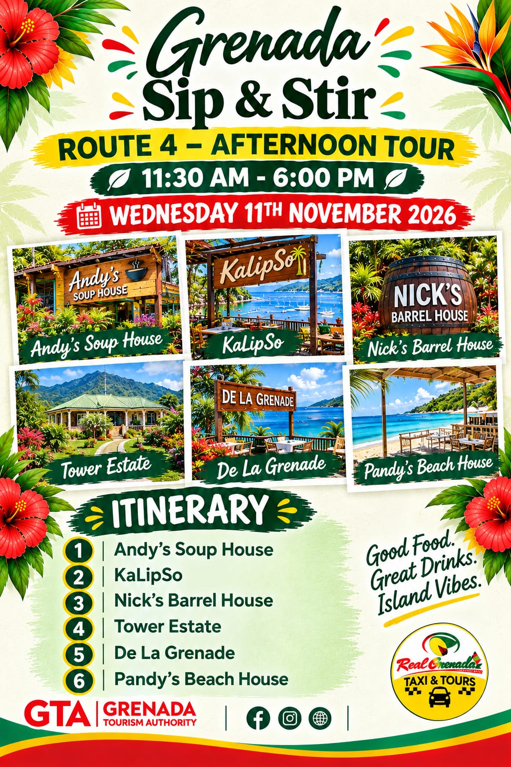 RGTT: Grenada Flower & Garden Festival Tour (Route 4- Afternoon)